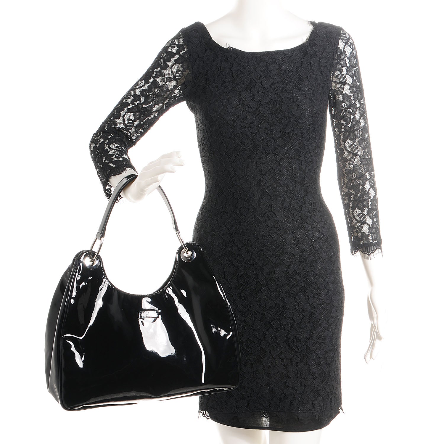 Gucci Vinyl Hobo Black 2 of 8