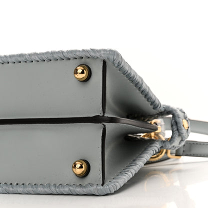 Fendi Paglia Vitello King Nappa Woven Petite Peekaboo I SEE U Satchel Anice 9 of 9