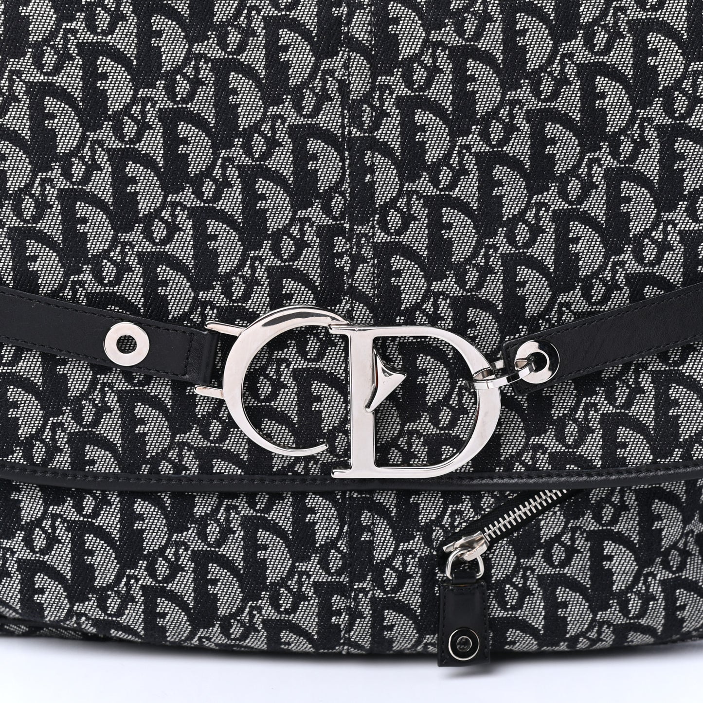 Monogram Flap Messenger Navy Blue
