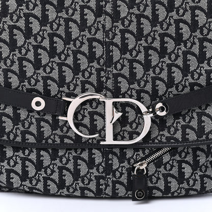 Christian Dior Monogram Flap Messenger Navy Blue 7 of 9