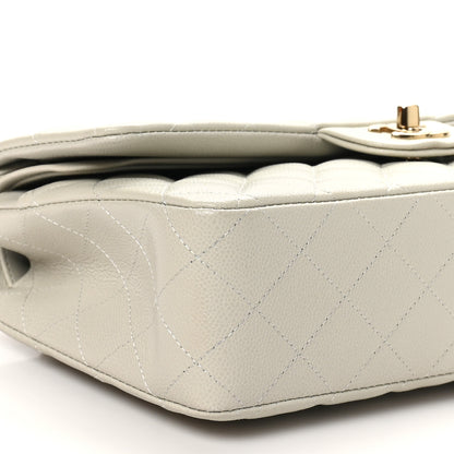 Chanel Caviar Quilted Medium Double Flap Grey 9 of 11