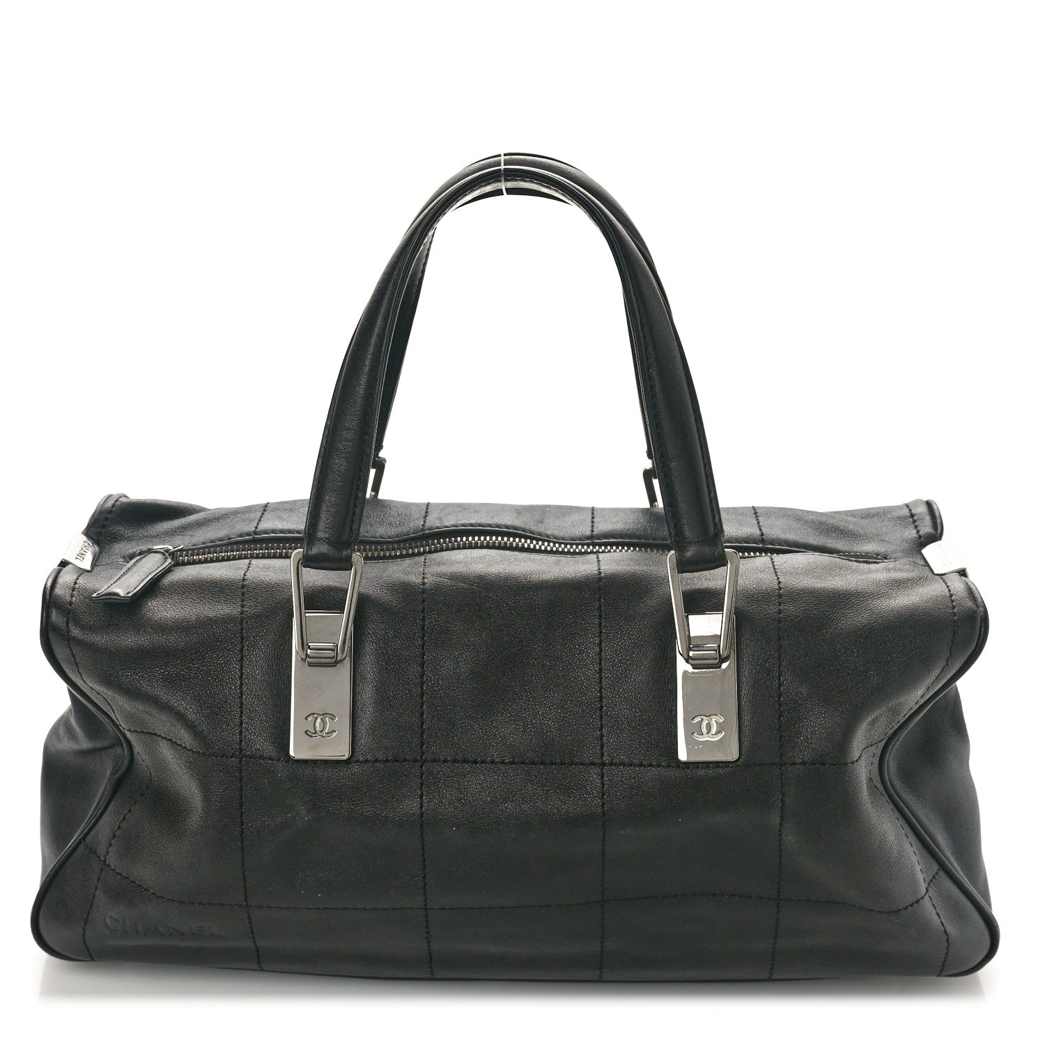 Chanel Lambskin Square Stitched Large Tote Black 1 of 11