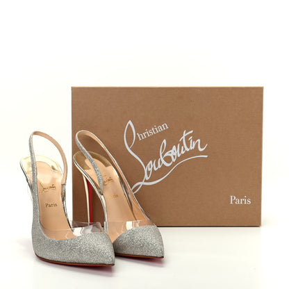 Christian Louboutin Mini Glitter PVC Specchio Optisexy 100 Pumps 38 Ivory Light Gold 10 of 10