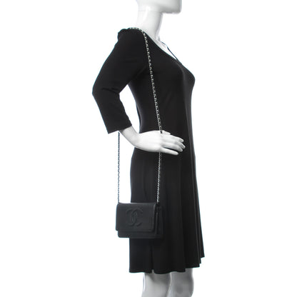 Chanel Caviar Timeless CC Wallet On Chain WOC Black 2 of 9