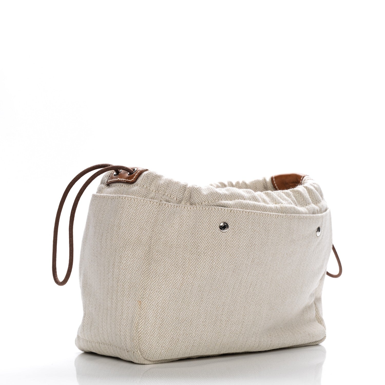 Hermes Canvas Barenia Fourbi 25 MM Pouch Naturel Fauve 3 of 10