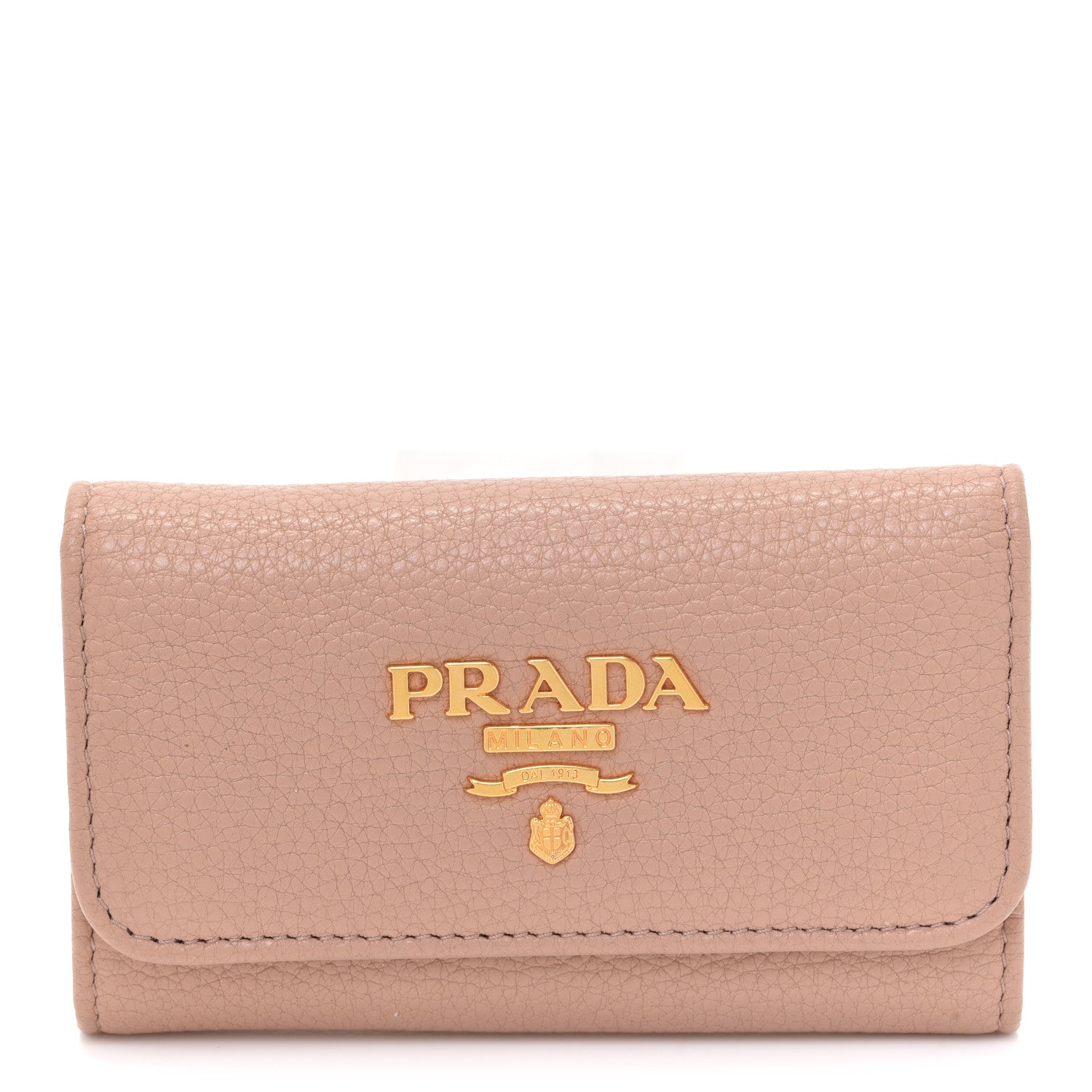 Prada Vitello Grain 6 Key Holder Cipria 1 of 7