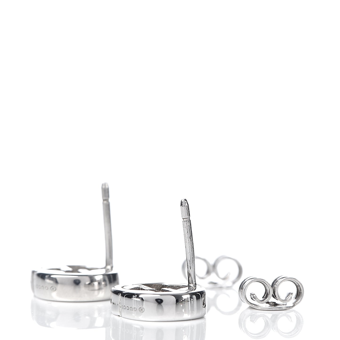 Sterling Silver Interlocking GG Stud Earrings