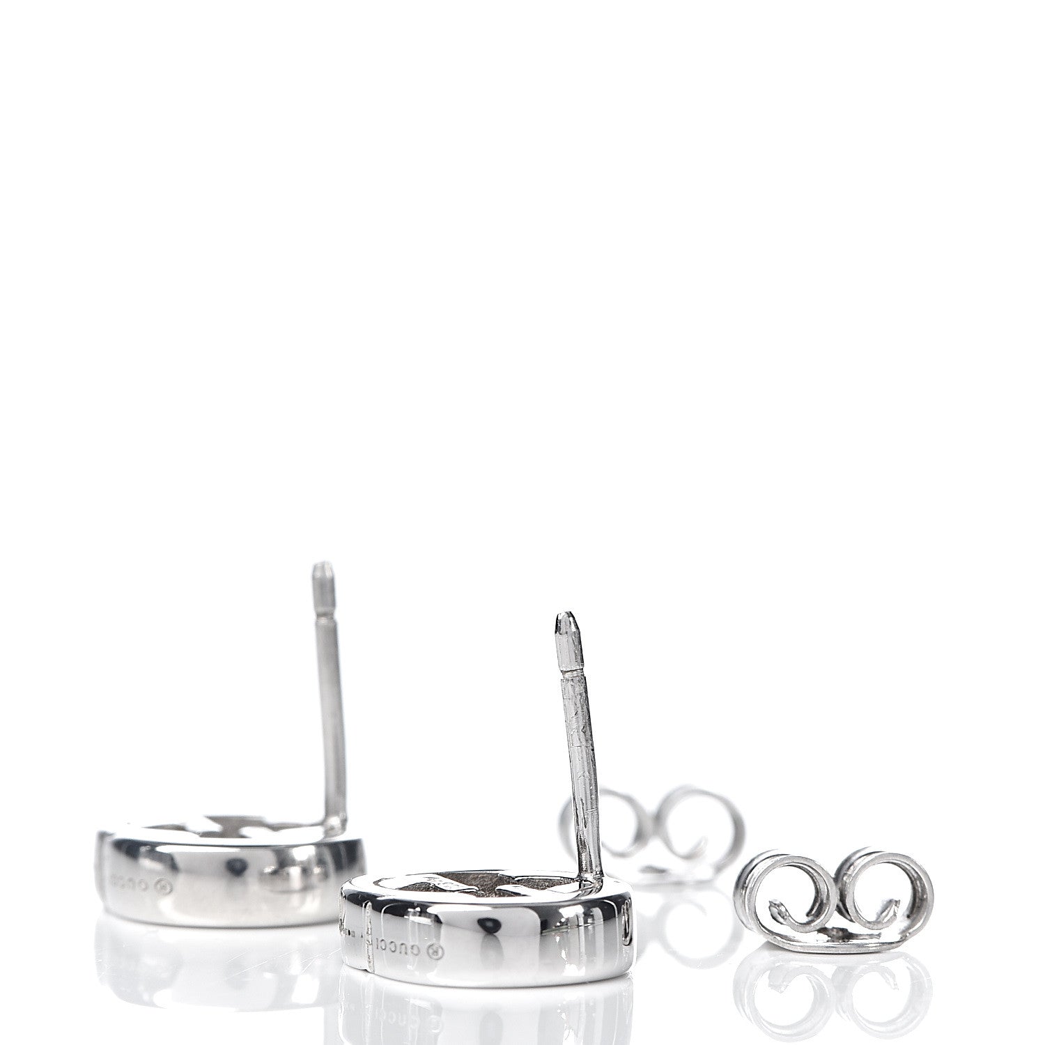 Gucci Sterling Silver Interlocking GG Stud Earrings 3 of 5
