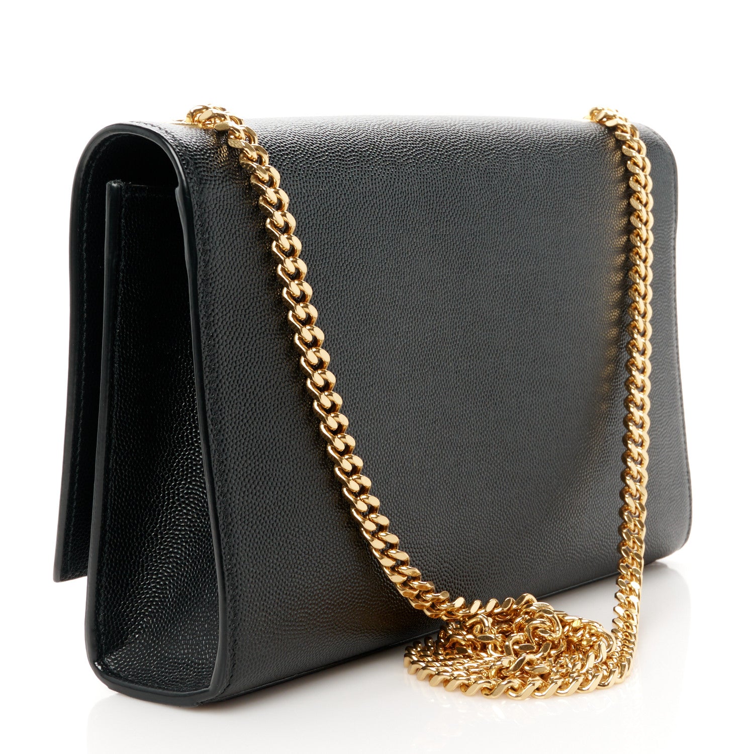 Saint Laurent Grain De Poudre Medium Classic Monogram Kate Satchel Black 3 of 11