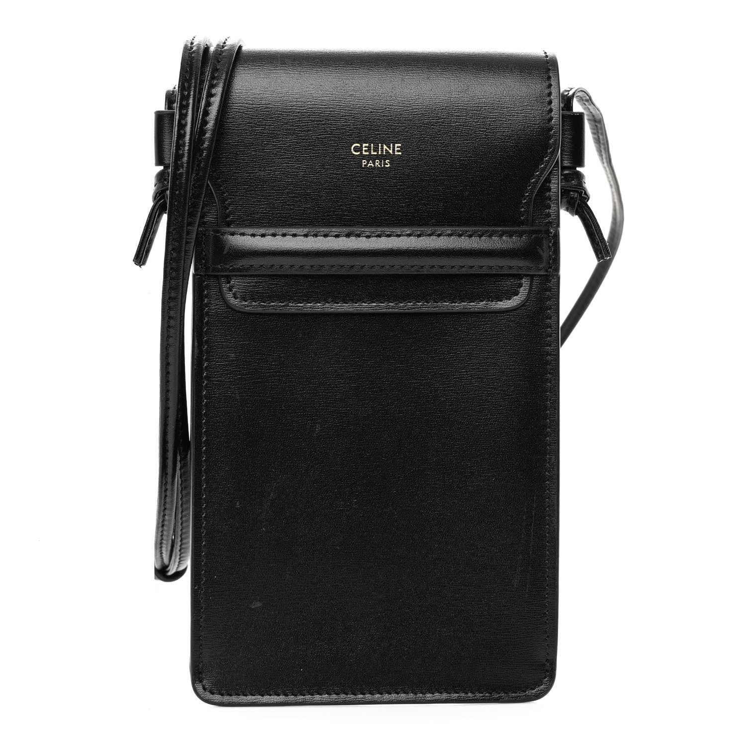 Celine Smooth Calfskin Sunglasses Pouch Black 1 of 10