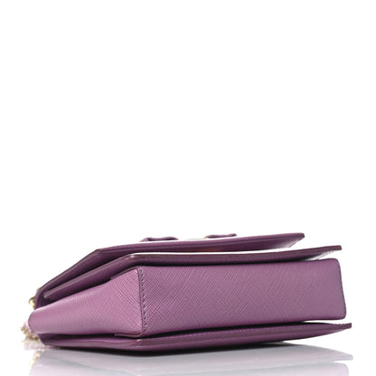 Salvatore Ferragamo Printed Calfskin Ginny Crossbody Bag Purple 4 of 9