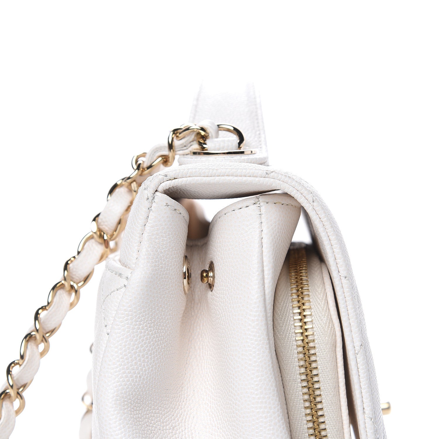 Chanel Caviar Quilted Medium Business Affinity Flap White 15 of 17