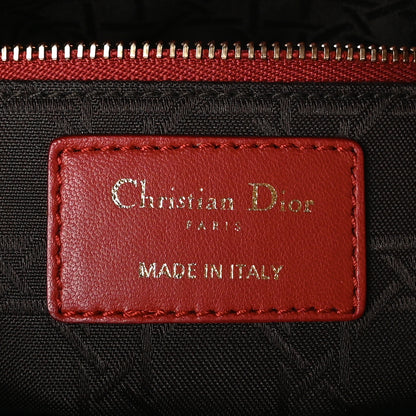 Christian Dior Lambskin Cannage Small Lucky Badges My Lady Dior Red 6 of 12
