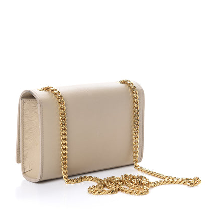 Saint Laurent Grain De Poudre Small Monogram Kate Satchel Nude Powder 3 of 9