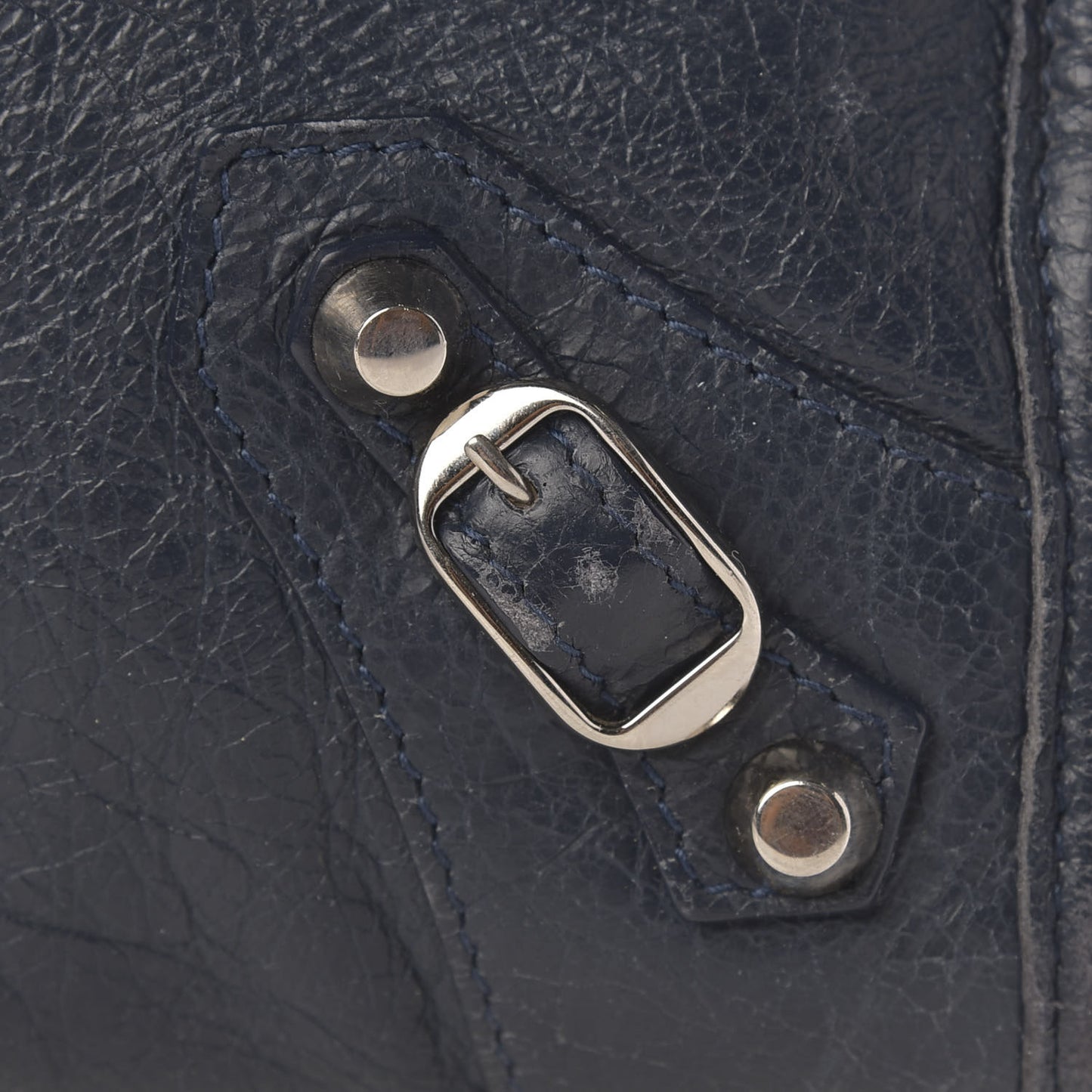 Agneau Classic Silver Hardware S City Bleu Obscur