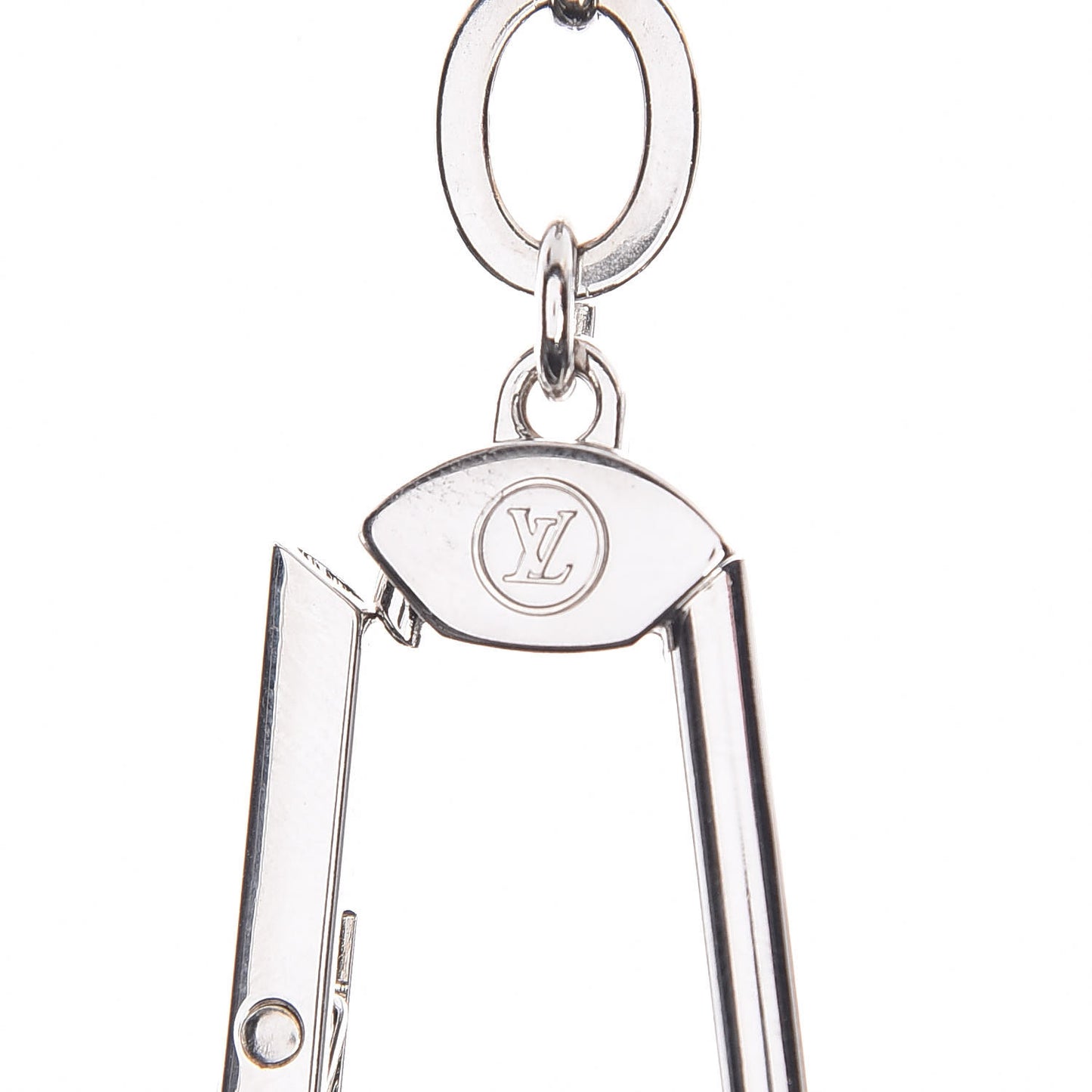 Ice Ball Key Holder Charm Silver