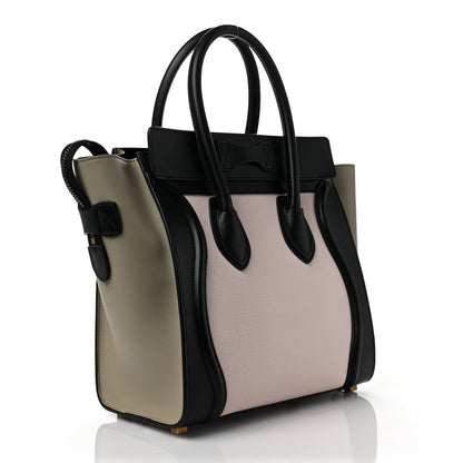 Celine Goatskin Smooth Calfskin Micro Tri-Color Luggage Olive 2 of 8