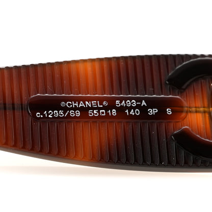 Chanel Acetate Polarized Rectangle Sunglasses 5493-A Tortoise 5 of 10