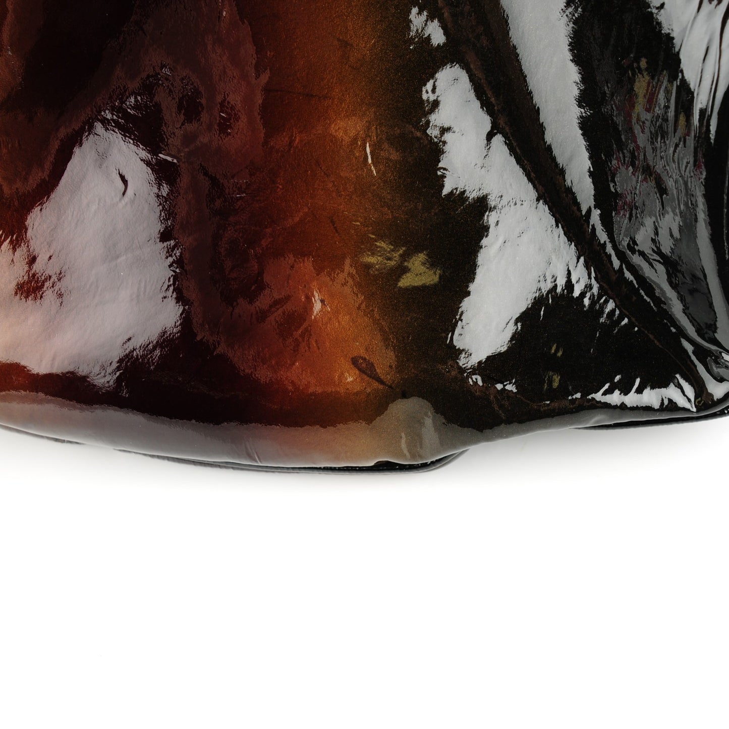 Patent Large Indy Top Handle Bag Bronze Black