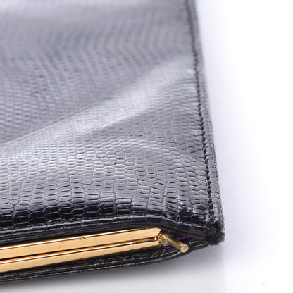 Valentino Garavani Lizard Crystal Snake Bangle Clutch Black 9 of 15
