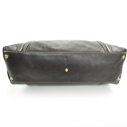 Gucci Leather Britt Tote Dark Brown 4 of 8