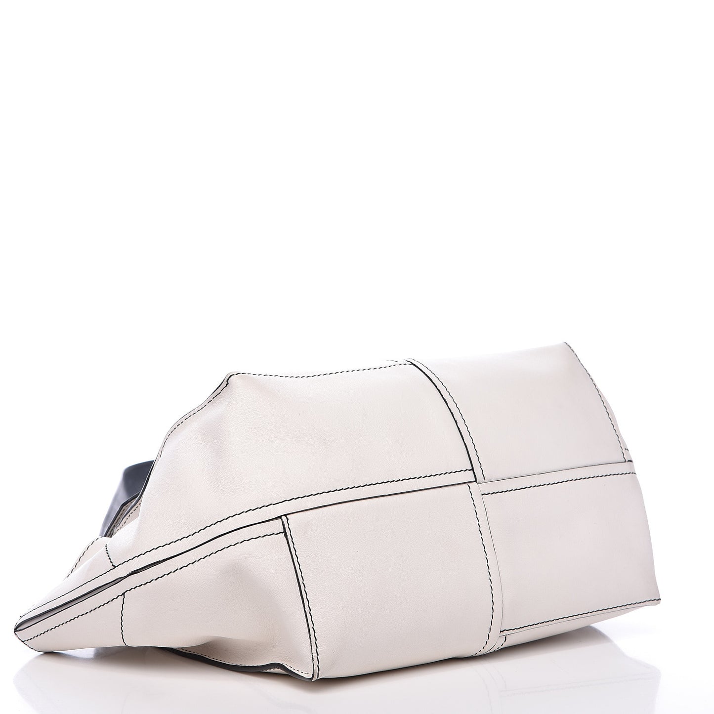 Calfskin Curl Satchel Optic White