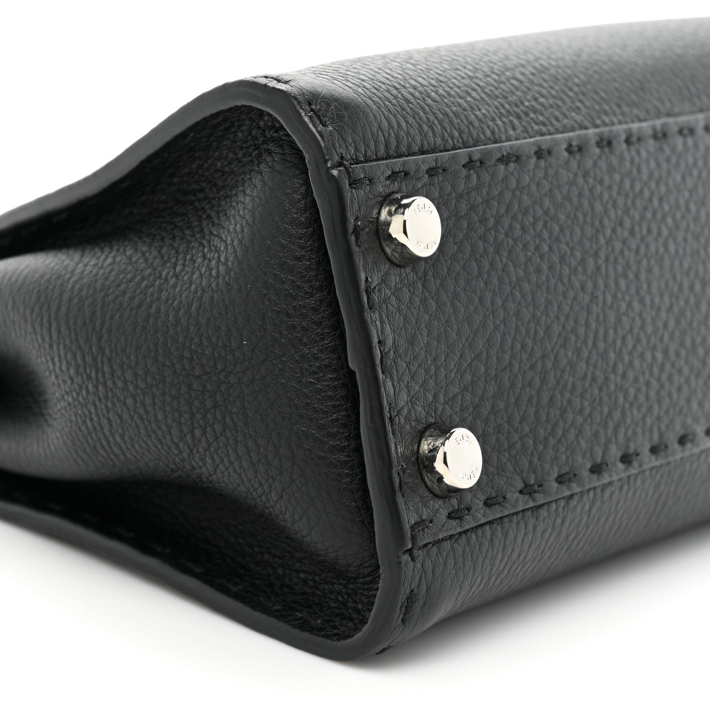 Cuoio Romano Selleria Bi-Color Mini Peekaboo Iconic Satchel Black Mou