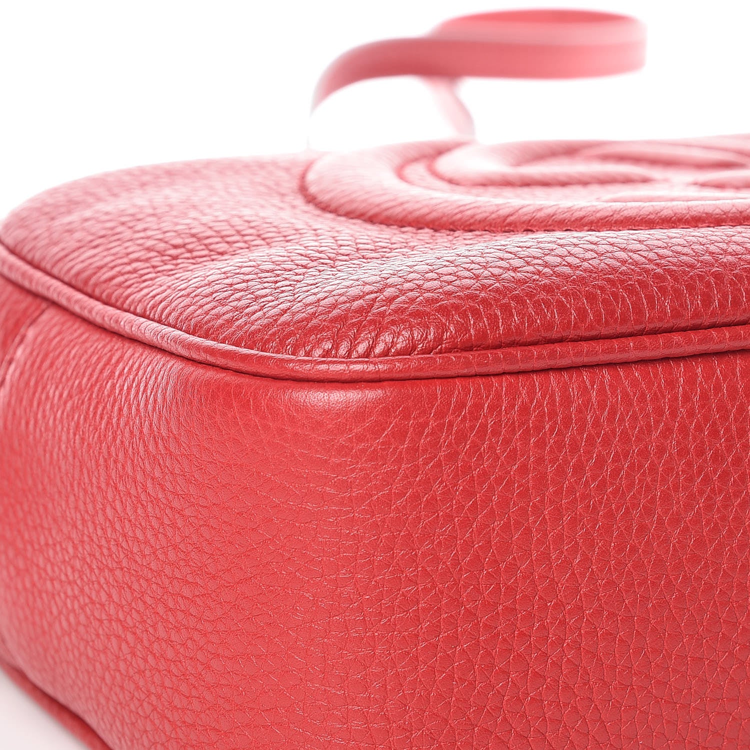 Gucci Pebbled Calfskin Small Soho Disco Bag Tabasco Red 8 of 13