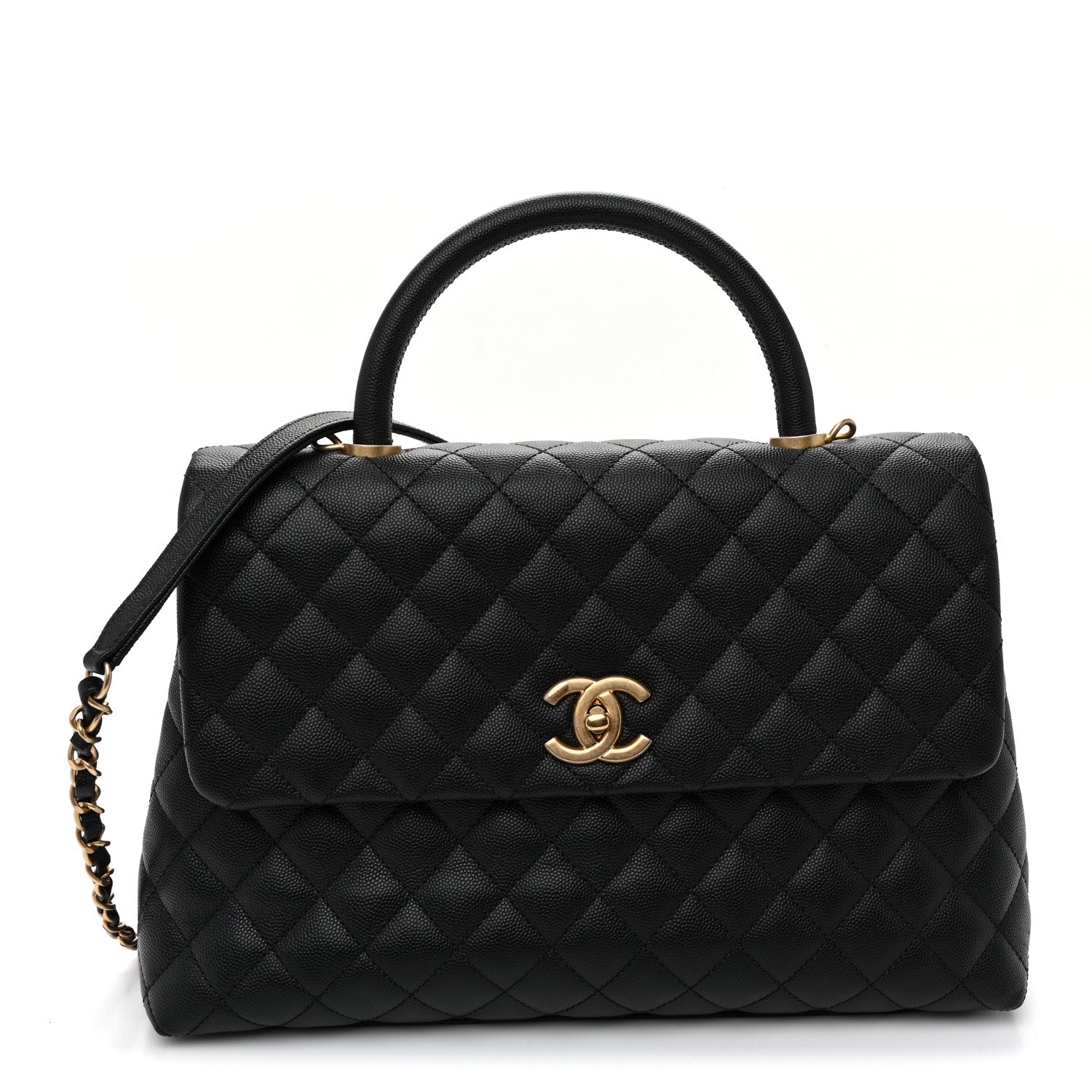 Chanel Caviar Quilted Medium Coco Handle Flap Black 1 of 10
