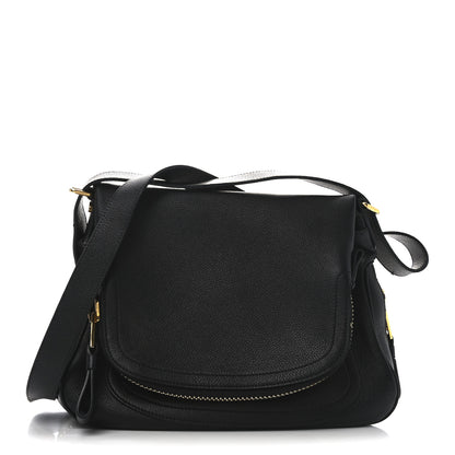 Tom Ford Grained Calfskin Medium Jennifer Crossbody Bag Black 1 of 10
