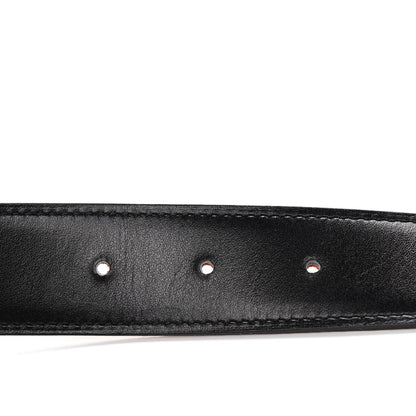 Hermes Togo Box 32mm H Belt 90 Orange Black 5 of 7