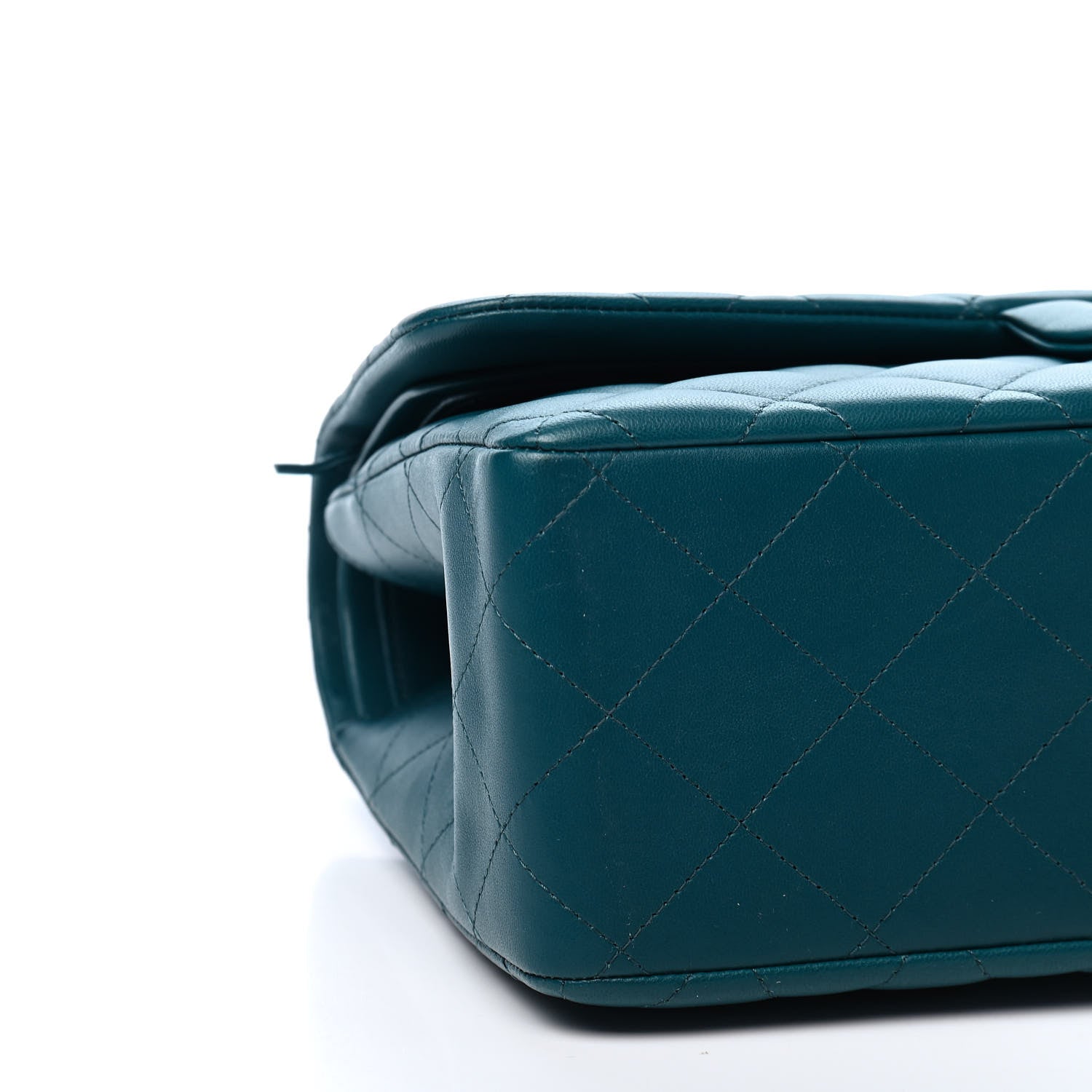 Chanel Lambskin Quilted Jumbo Double Flap Turquoise 8 of 9