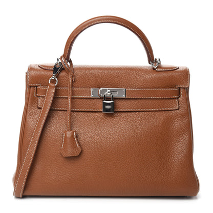 Hermes Taurillon Clemence Kelly Retourne 32 Gold 1 of 13