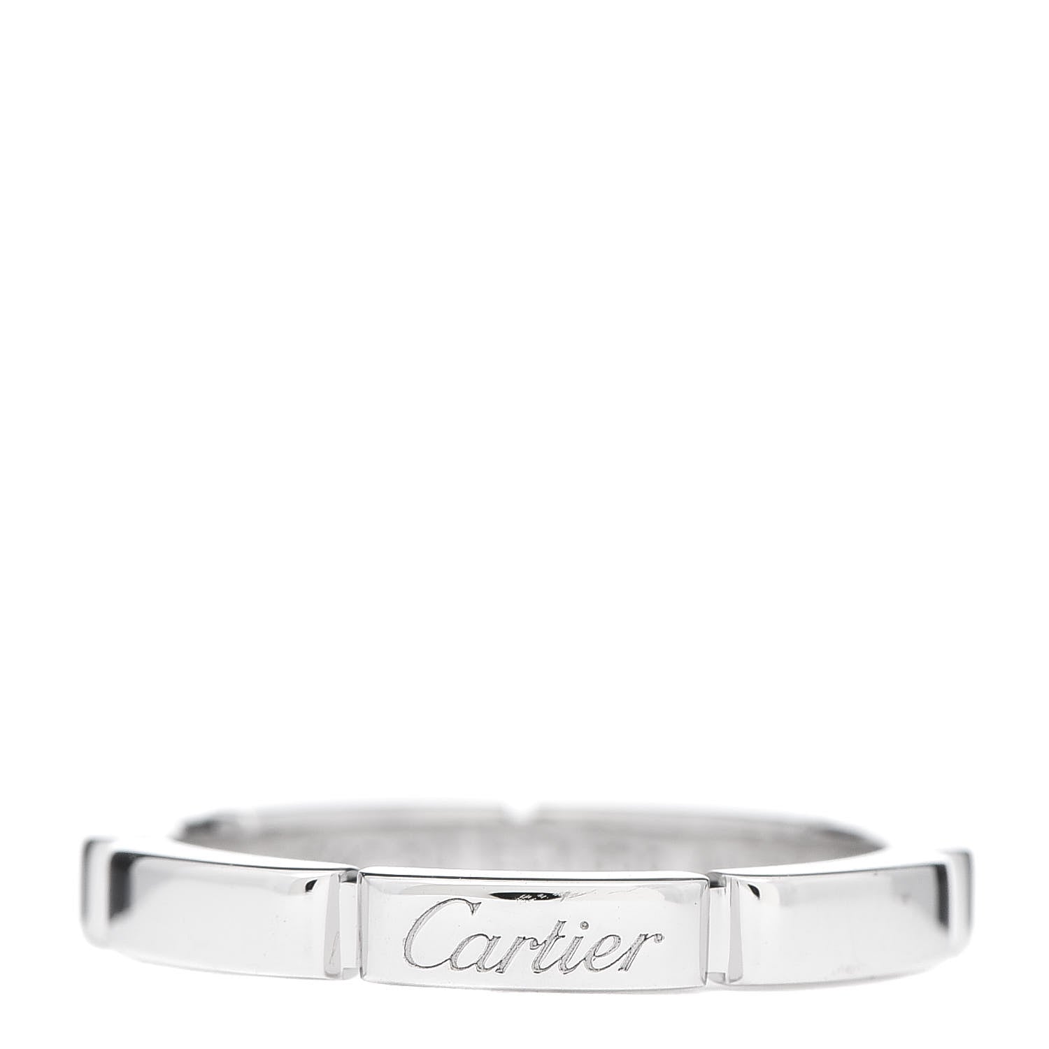 Cartier 18K White Gold 2.5mm Maillon Panthere Wedding Band Ring 50 5.25 1 of 5