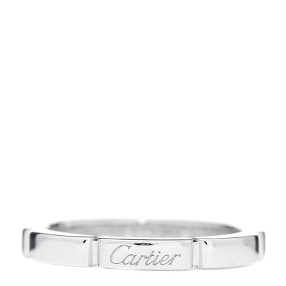 Cartier 18K White Gold 2.5mm Maillon Panthere Wedding Band Ring 50 5.25 1 of 5