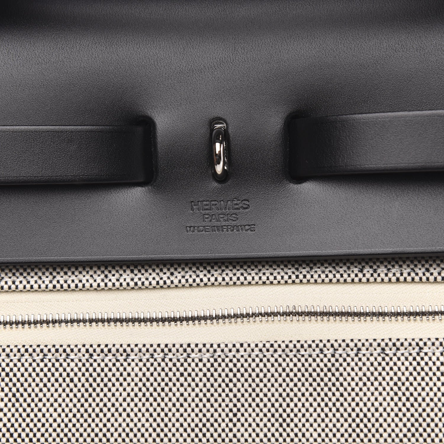 Hermes Vache Hunter Criss Viking Herbag Zip Retourne 31 PM Ecru Black 9 of 11