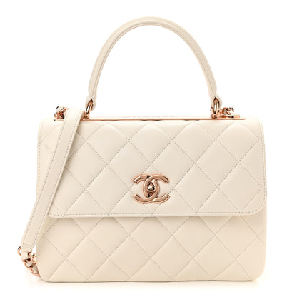 Chanel Lambskin Quilted Small Trendy CC Dual Handle Flap Bag White 1 of 10