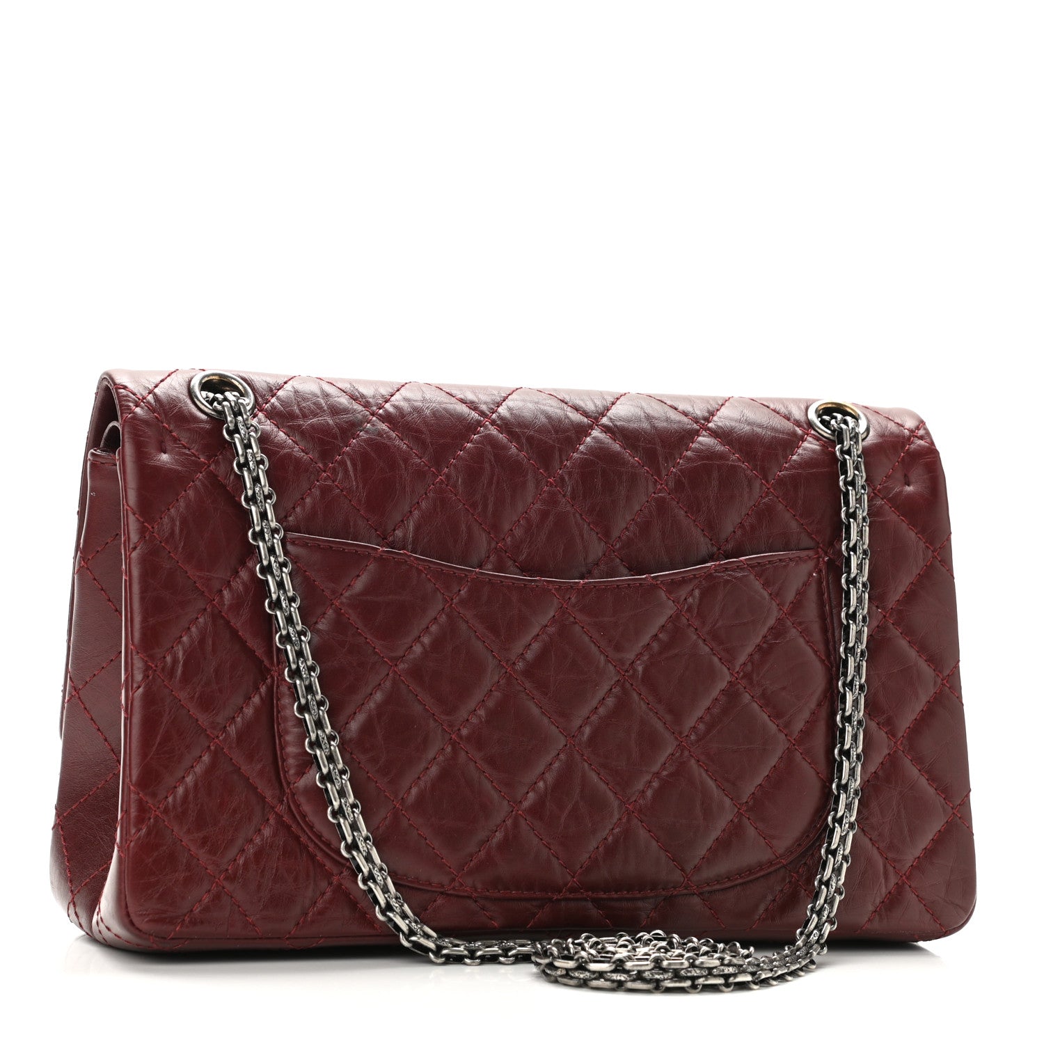 Chanel Aged Calfskin Quilted 2.55 Reissue 226 Flap Dark Burgundy 3 of 11