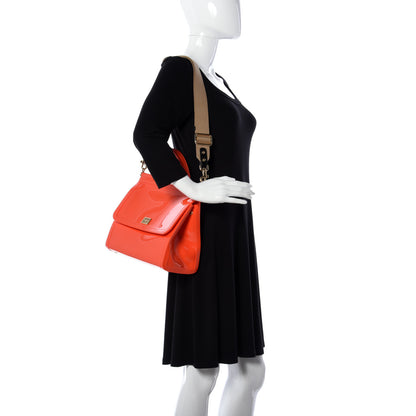 Dolce & Gabbana Rubber Semi Transparent Miss Sicily Satchel Orange 2 of 8