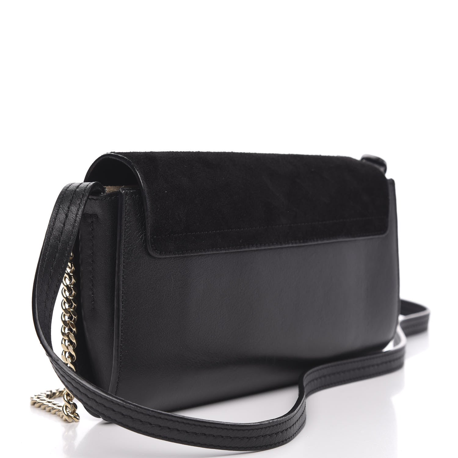 Chloe Suede Calfskin Small Faye Shoulder Bag Black 3 of 11