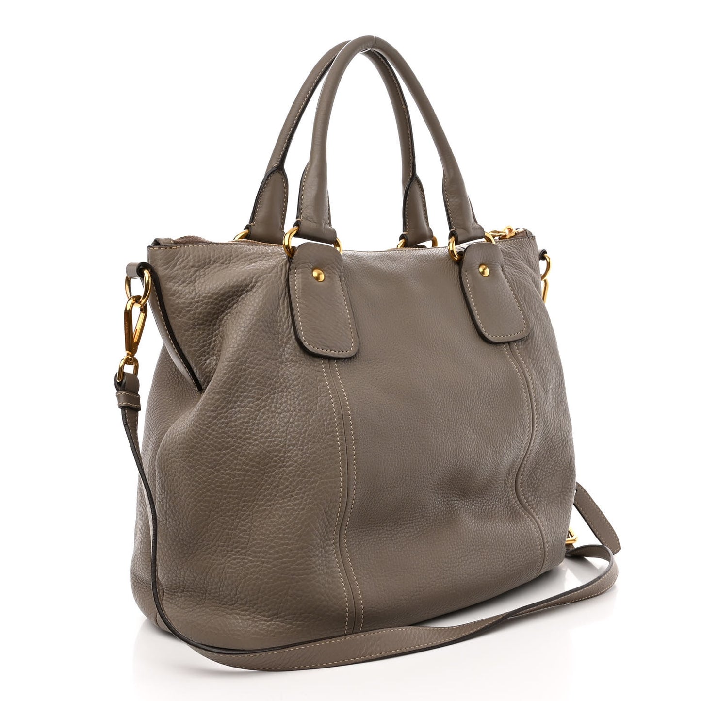 Vitello Daino Shoulder Bag Argilla