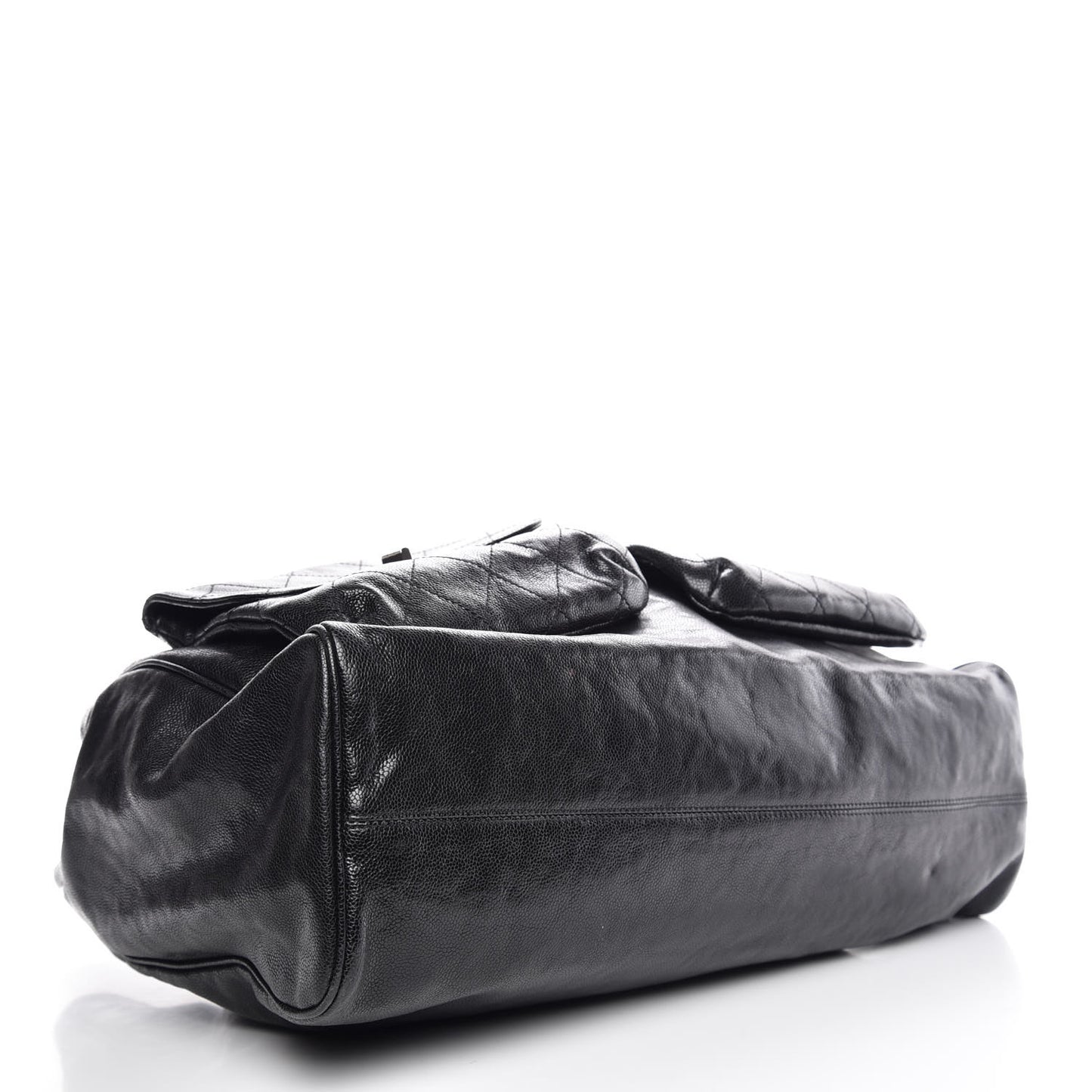 Glazed Caviar Large Pocket In The City Tote Black