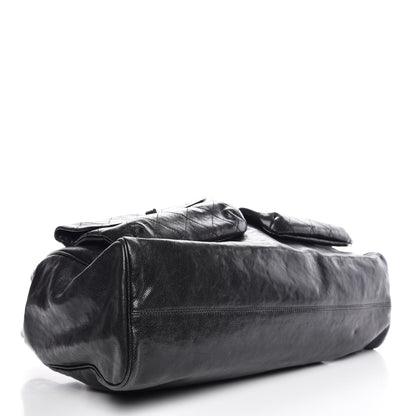 Chanel Glazed Caviar Large Pocket In The City Tote Black 4 of 13