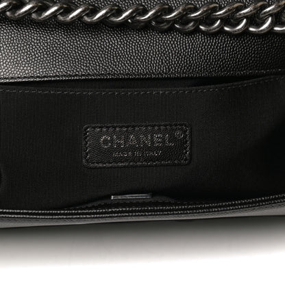 Chanel Caviar Quilted Medium Boy Flap Black 6 of 13