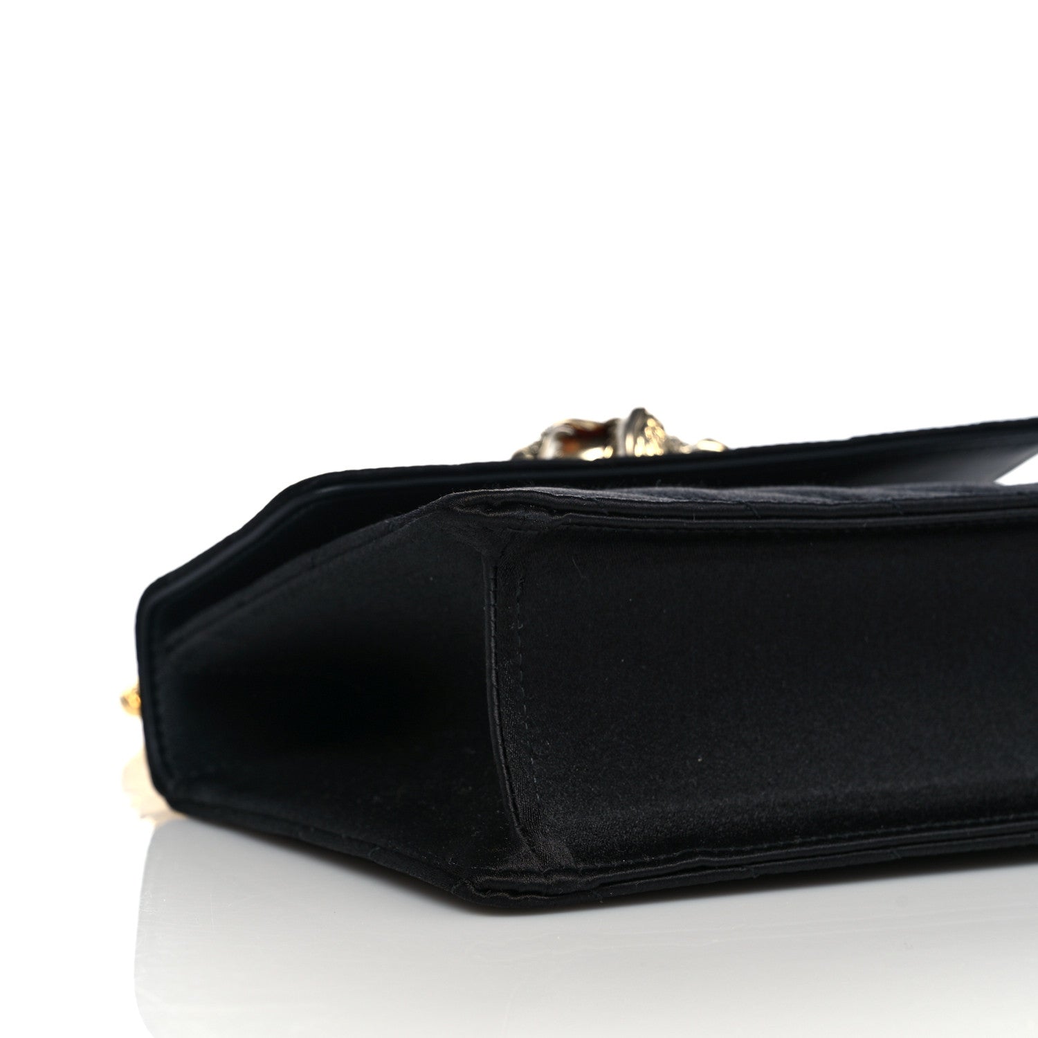Gucci Satin Quilted Rajah Broadway Ring Top Handle Bag Black 10 of 12