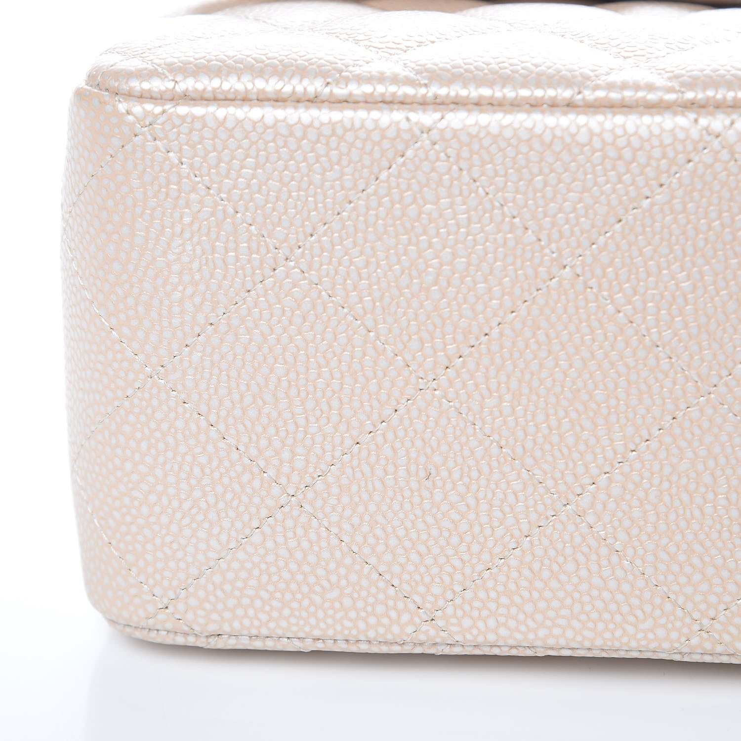 Chanel Pearly Caviar Quilted Jumbo Double Flap Light Beige 9 of 15