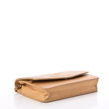 Chanel Caviar Timeless CC Wallet On Chain WOC Beige 4 of 8