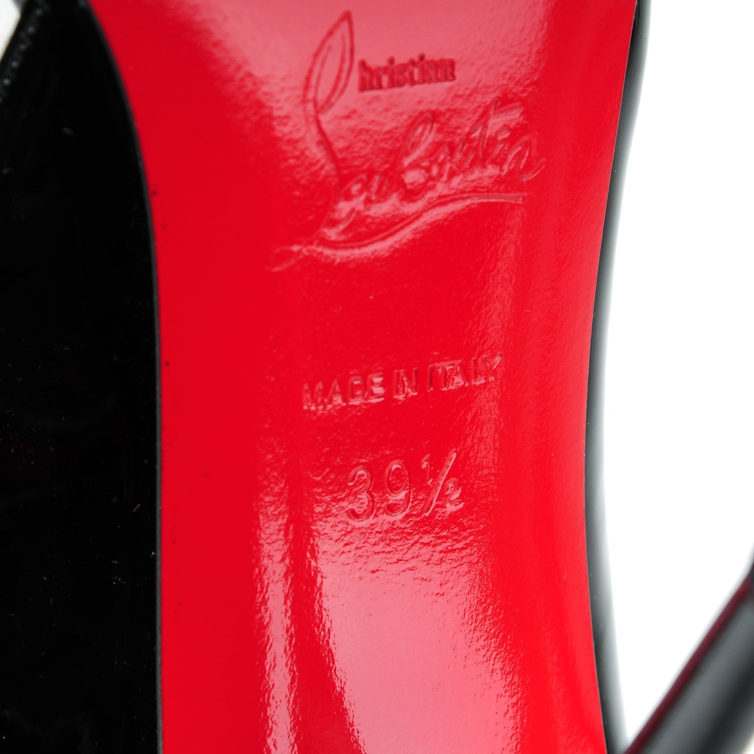 Christian Louboutin Patent PVC Pivichic 100 Pumps 39.5 Black 6 of 8
