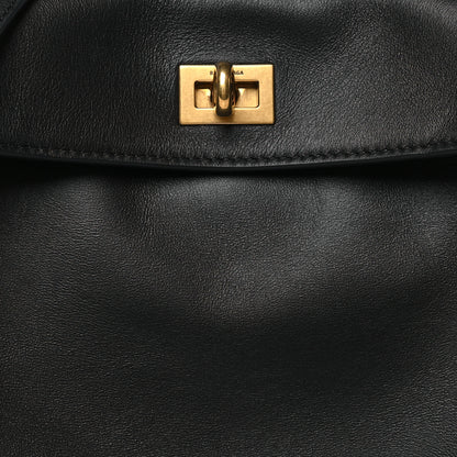 Balenciaga Natural Smooth Calfskin Mini Rodeo Top Handle Handbag Black 8 of 10