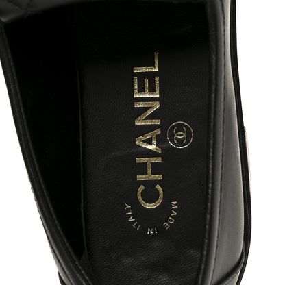 Chanel Lambskin Quilted CC Turnlock Loafers 38.5 Black 9 of 11